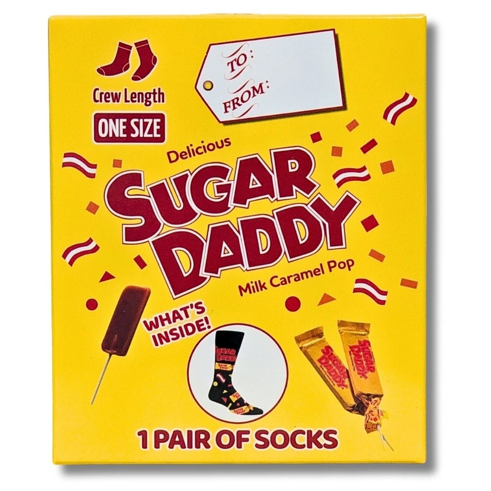 Sugar Daddy Themed Socks - Crew length, one size